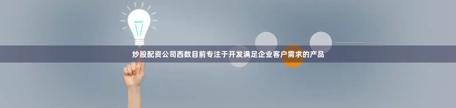 炒股配资公司西数目前专注于开发满足企业客户需求的产品